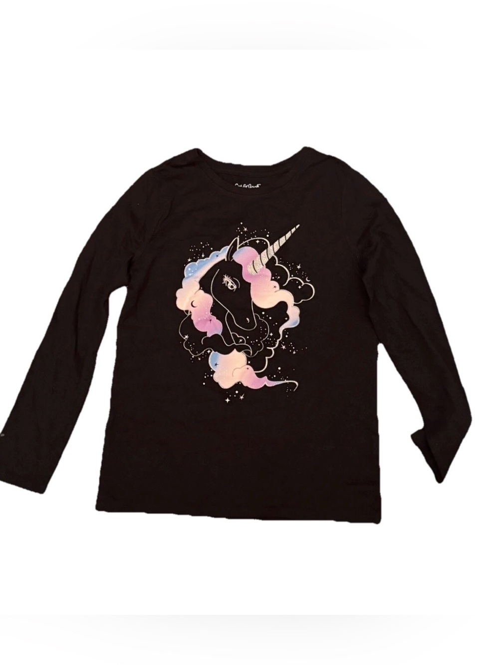 Girls Unicorn Long Sleeve T-Shirt Cat & Jack Black M(6/7)